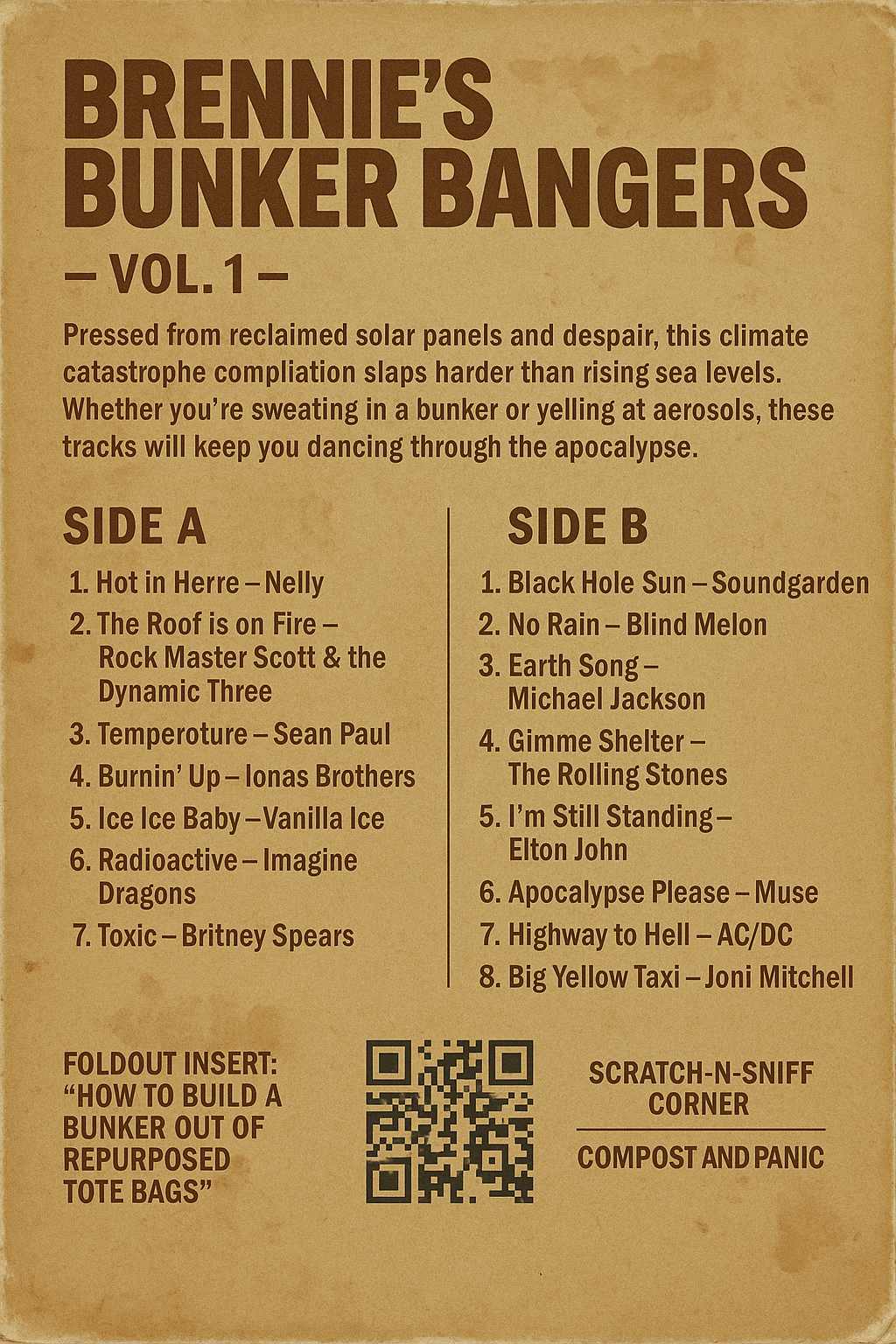 Brennie's Bunker Bangers Tracklist